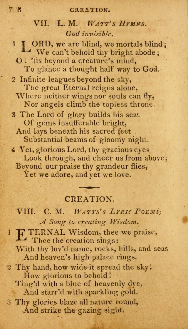 A Selection of Hymns and Spiritual Songs: designed (especially the former part) for the use of congregations as an appendix to Dr. Watt