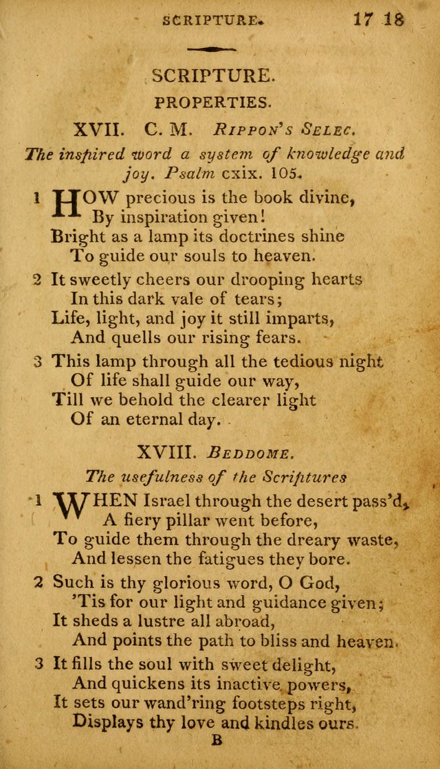 A Selection of Hymns and Spiritual Songs: designed (especially the former part) for the use of congregations as an appendix to Dr. Watt