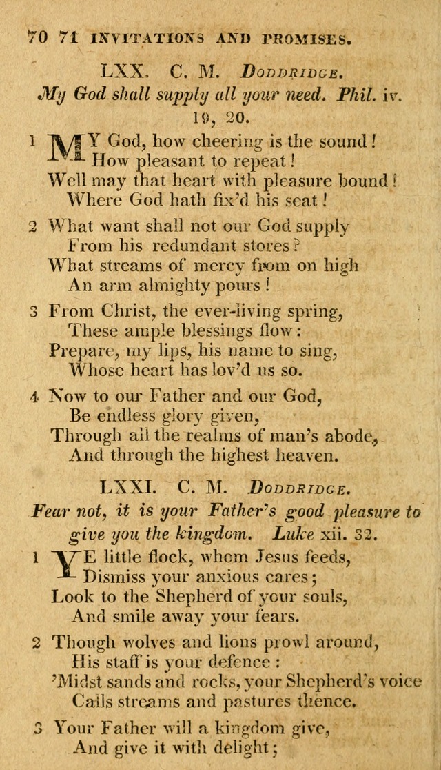 A Selection of Hymns and Spiritual Songs: in two parts, part I. containing the hymns; part II. containing the songs...(3rd ed. corr. and enl. by author) page 47