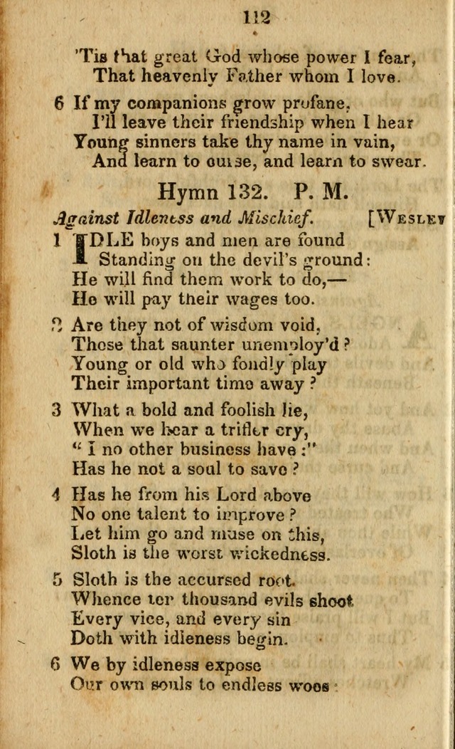 Selection of Hymns for the Sunday School Union of the Methodist Episcopal Church page 112