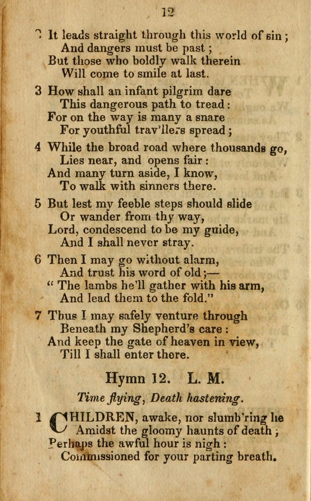 Selection of Hymns for the Sunday School Union of the Methodist Episcopal Church page 12