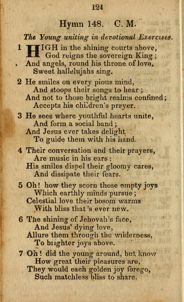 Selection of Hymns for the Sunday School Union of the Methodist Episcopal Church page 124