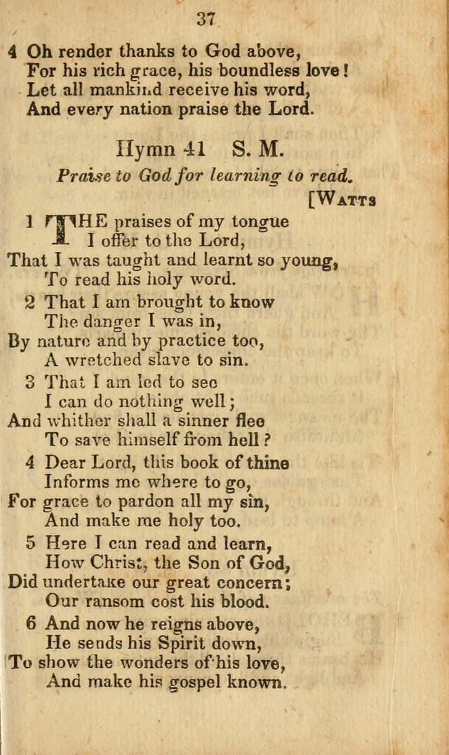 Selection of Hymns for the Sunday School Union of the Methodist Episcopal Church page 37