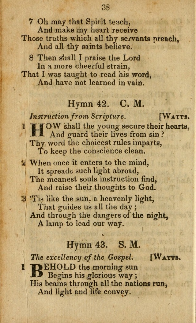 Selection of Hymns for the Sunday School Union of the Methodist Episcopal Church page 38