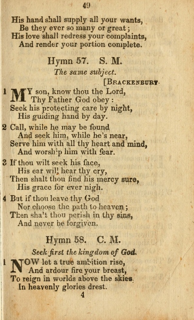 Selection of Hymns for the Sunday School Union of the Methodist Episcopal Church page 49