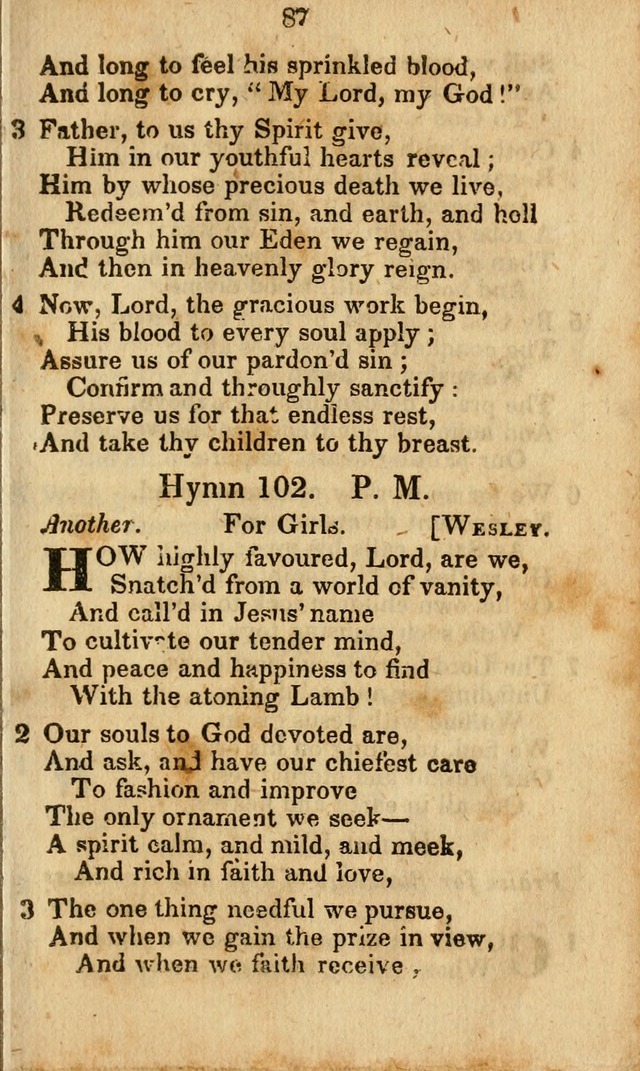 Selection of Hymns for the Sunday School Union of the Methodist Episcopal Church page 87