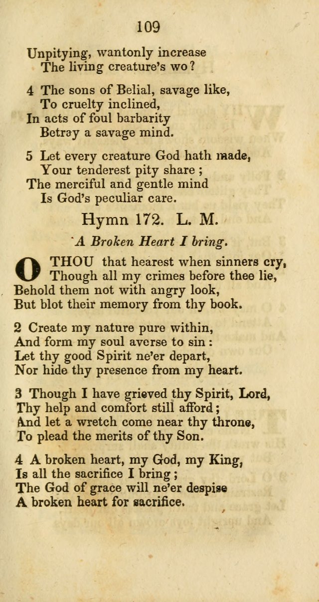 Selection of Hymns for the Sunday School Union of the Methodist Episcopal Church page 109