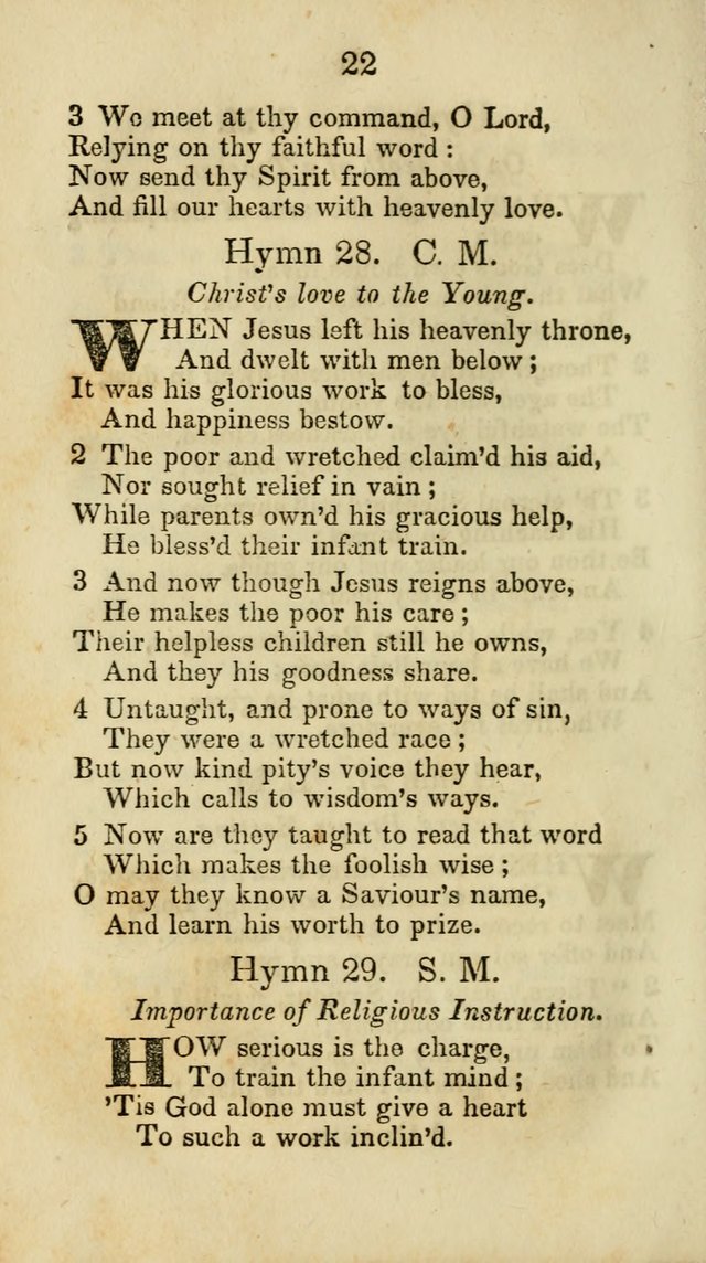 Selection of Hymns for the Sunday School Union of the Methodist Episcopal Church page 22