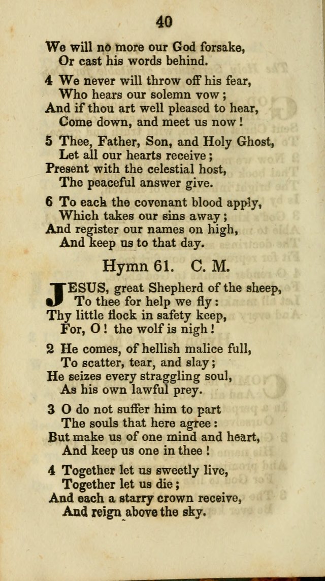 Selection of Hymns for the Sunday School Union of the Methodist Episcopal Church page 40