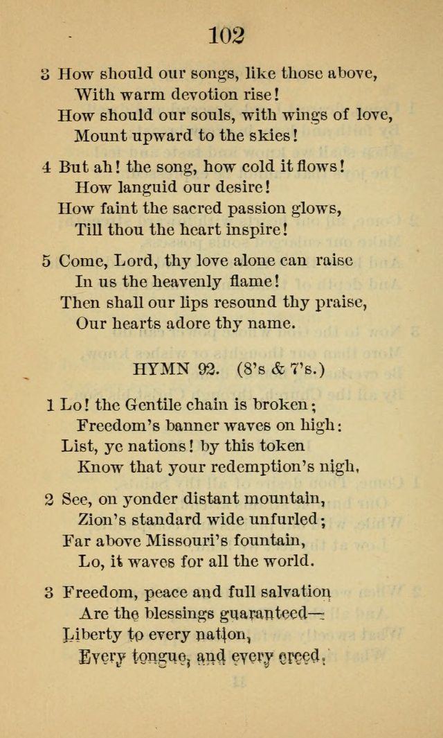 Sacred Hymns and Spiritual Songs, for the Church of Jesus Christ of Latter-Day Saints. (14th ed.) page 105