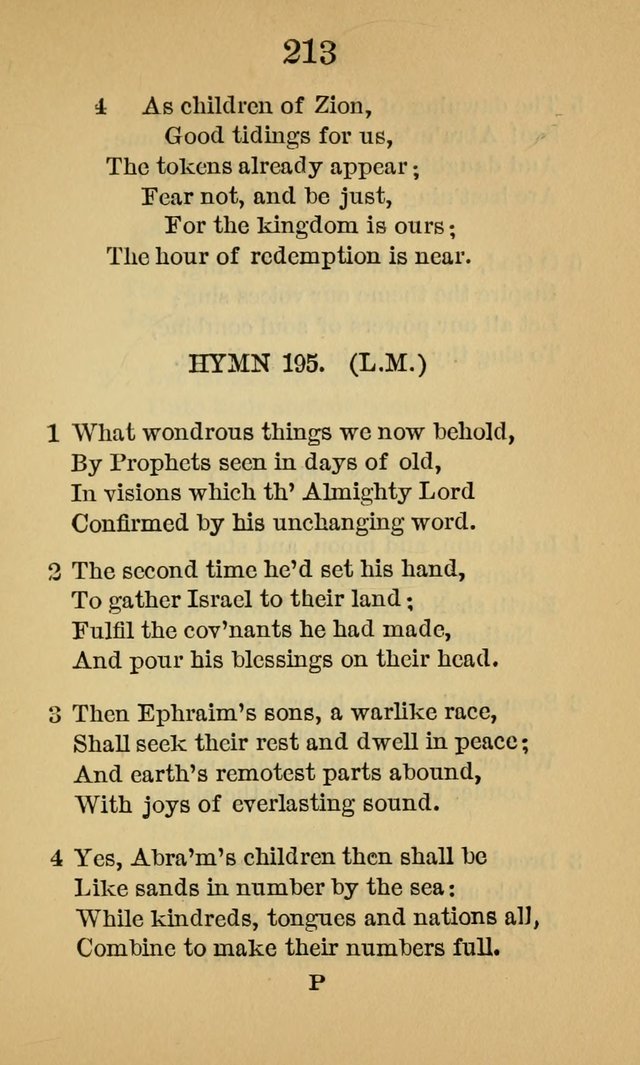 Sacred Hymns and Spiritual Songs, for the Church of Jesus Christ of Latter-Day Saints. (14th ed.) page 216