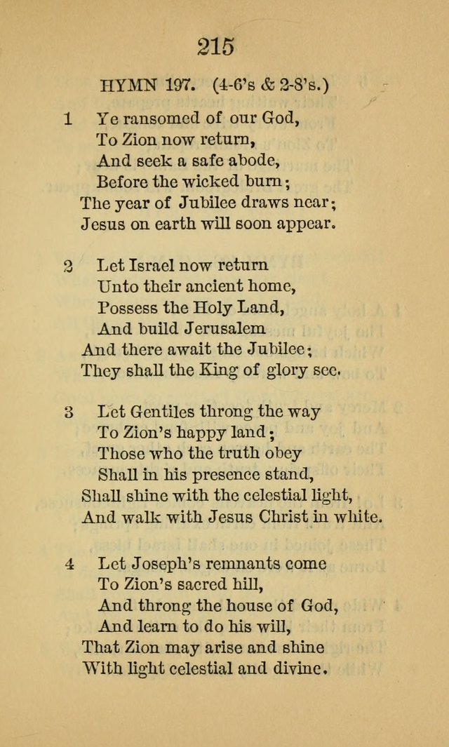 Sacred Hymns and Spiritual Songs, for the Church of Jesus Christ of Latter-Day Saints. (14th ed.) page 218