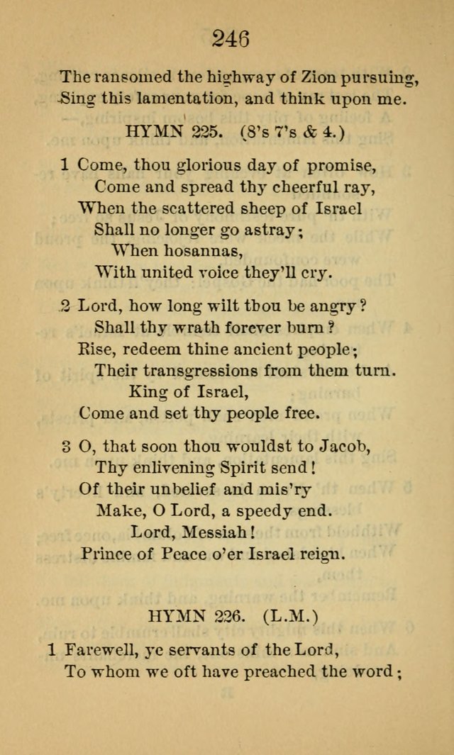 Sacred Hymns and Spiritual Songs, for the Church of Jesus Christ of Latter-Day Saints. (14th ed.) page 249