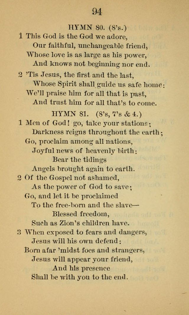 Sacred Hymns and Spiritual Songs, for the Church of Jesus Christ of Latter-Day Saints. (14th ed.) page 97