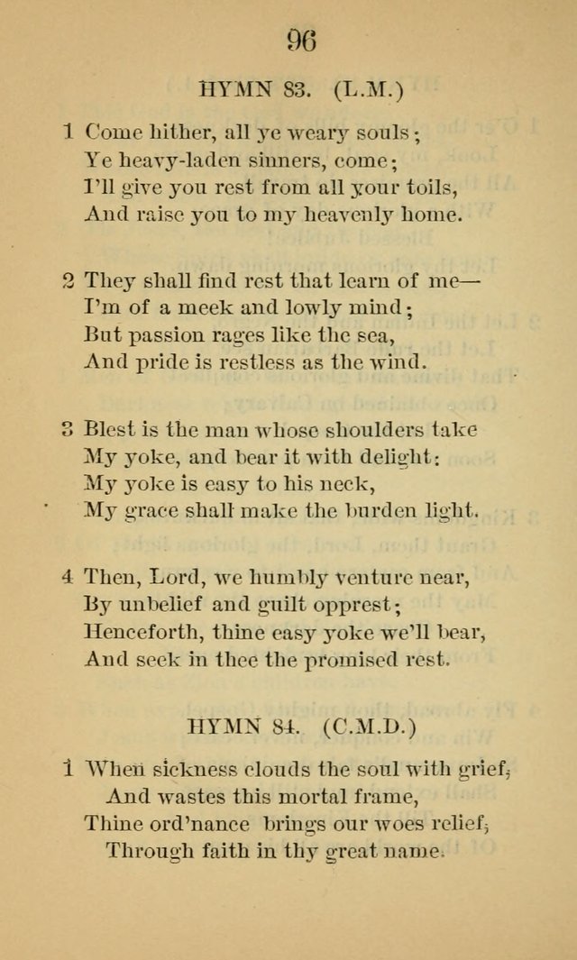 Sacred Hymns and Spiritual Songs, for the Church of Jesus Christ of Latter-Day Saints. (14th ed.) page 99