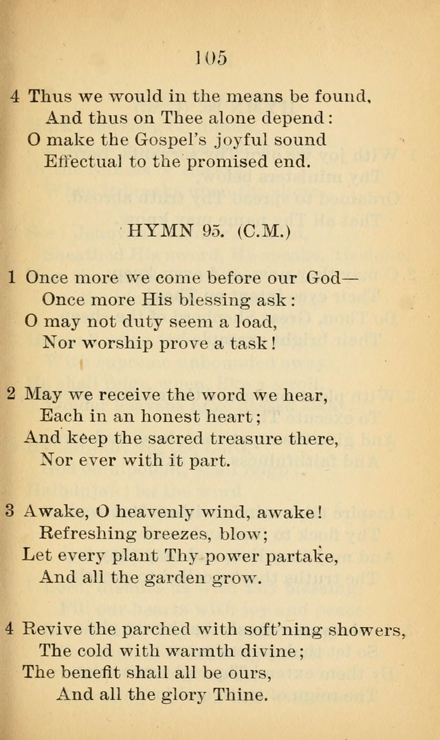 Sacred Hymns and Spiritual Songs for the Church of Jesus Christ of Latter-Day Saints (20th ed.) page 105