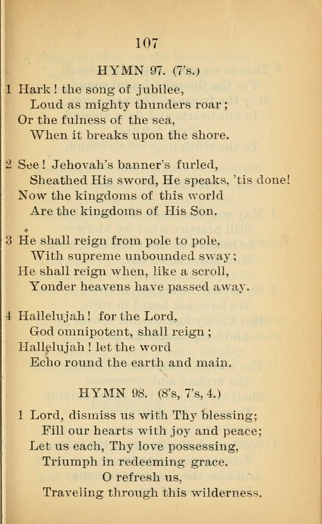 Sacred Hymns and Spiritual Songs for the Church of Jesus Christ of Latter-Day Saints (20th ed.) page 107