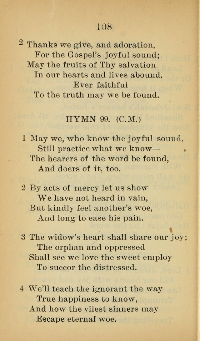 Sacred Hymns and Spiritual Songs for the Church of Jesus Christ of Latter-Day Saints (20th ed.) page 108