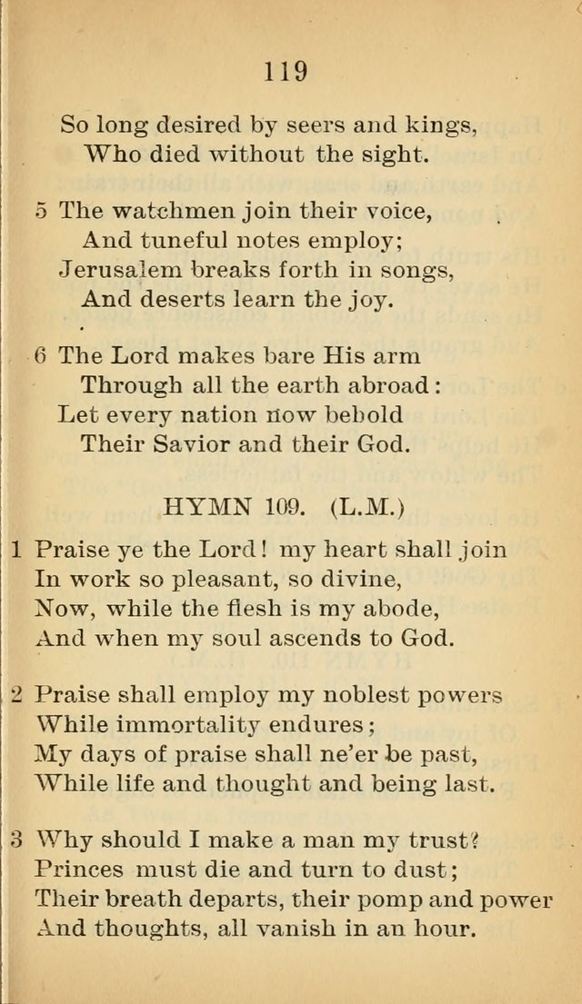 Sacred Hymns and Spiritual Songs for the Church of Jesus Christ of Latter-Day Saints (20th ed.) page 119