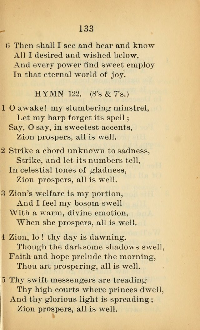 Sacred Hymns and Spiritual Songs for the Church of Jesus Christ of Latter-Day Saints (20th ed.) page 133