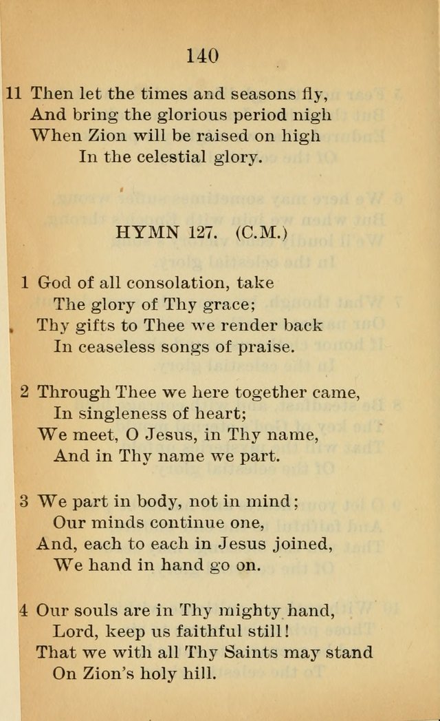 Sacred Hymns and Spiritual Songs for the Church of Jesus Christ of Latter-Day Saints (20th ed.) page 140