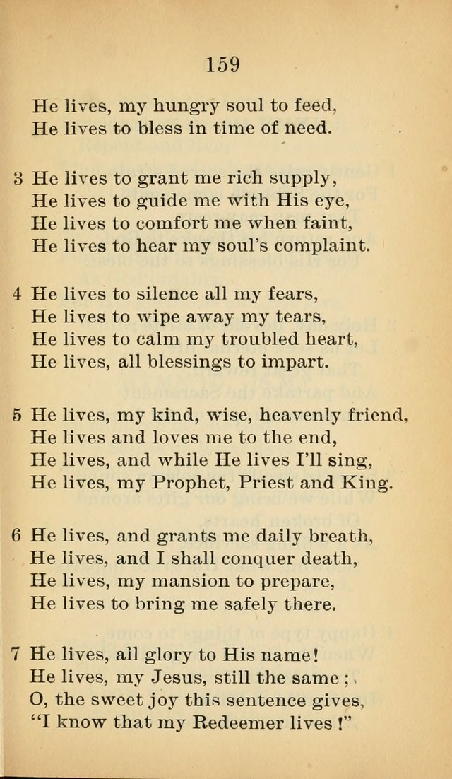 Sacred Hymns and Spiritual Songs for the Church of Jesus Christ of Latter-Day Saints (20th ed.) page 159