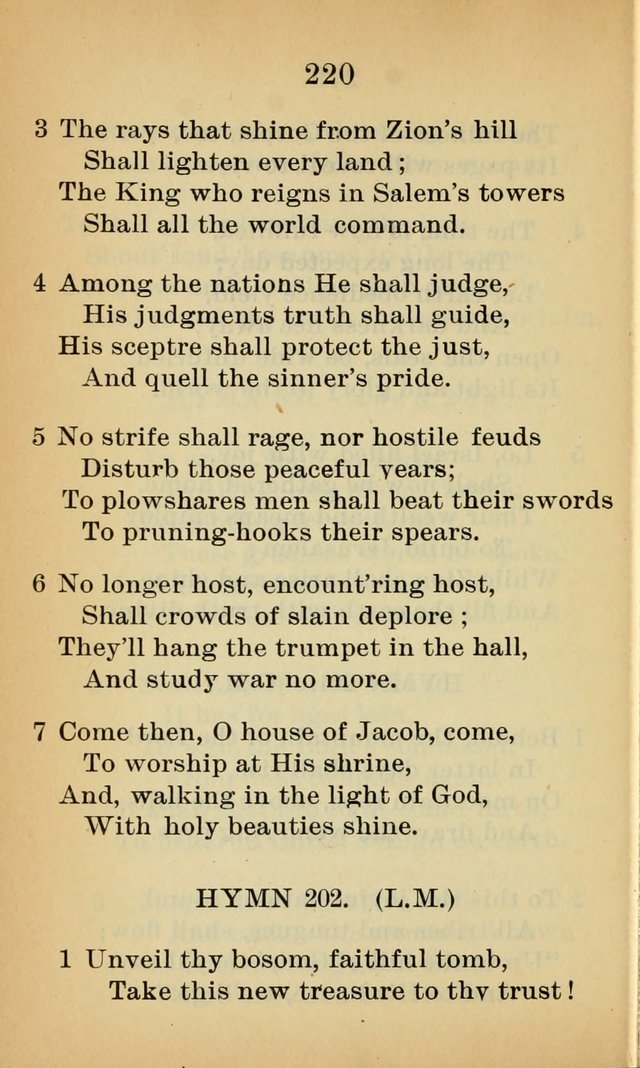 Sacred Hymns and Spiritual Songs for the Church of Jesus Christ of Latter-Day Saints (20th ed.) page 220