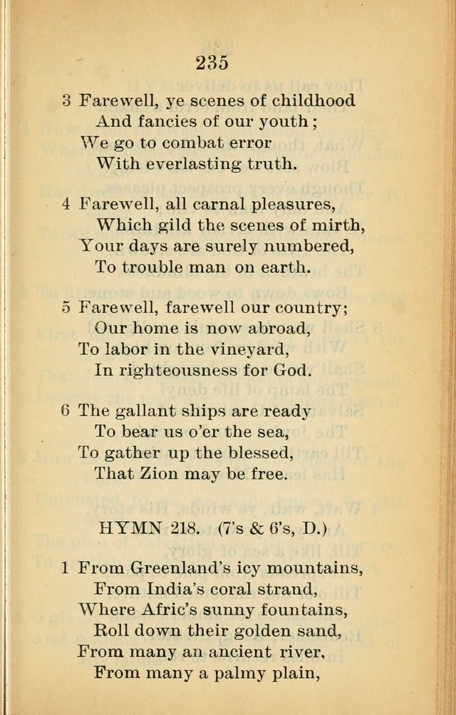 Sacred Hymns and Spiritual Songs for the Church of Jesus Christ of Latter-Day Saints (20th ed.) page 235