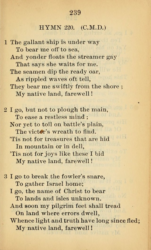 Sacred Hymns and Spiritual Songs for the Church of Jesus Christ of Latter-Day Saints (20th ed.) page 239