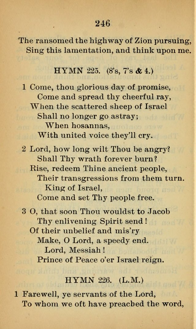 Sacred Hymns and Spiritual Songs for the Church of Jesus Christ of Latter-Day Saints (20th ed.) page 246