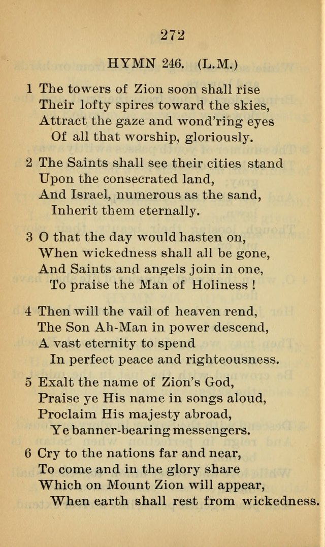 Sacred Hymns and Spiritual Songs for the Church of Jesus Christ of Latter-Day Saints (20th ed.) page 272