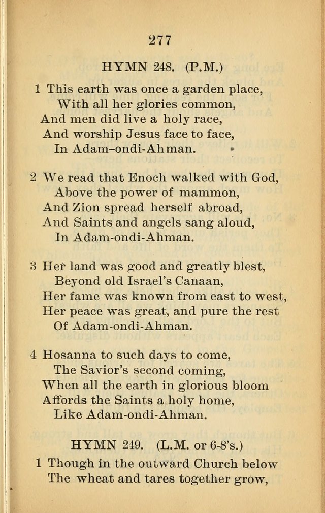 Sacred Hymns and Spiritual Songs for the Church of Jesus Christ of Latter-Day Saints (20th ed.) page 277