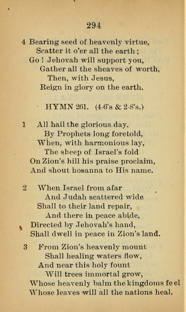 Sacred Hymns and Spiritual Songs for the Church of Jesus Christ of Latter-Day Saints (20th ed.) page 294