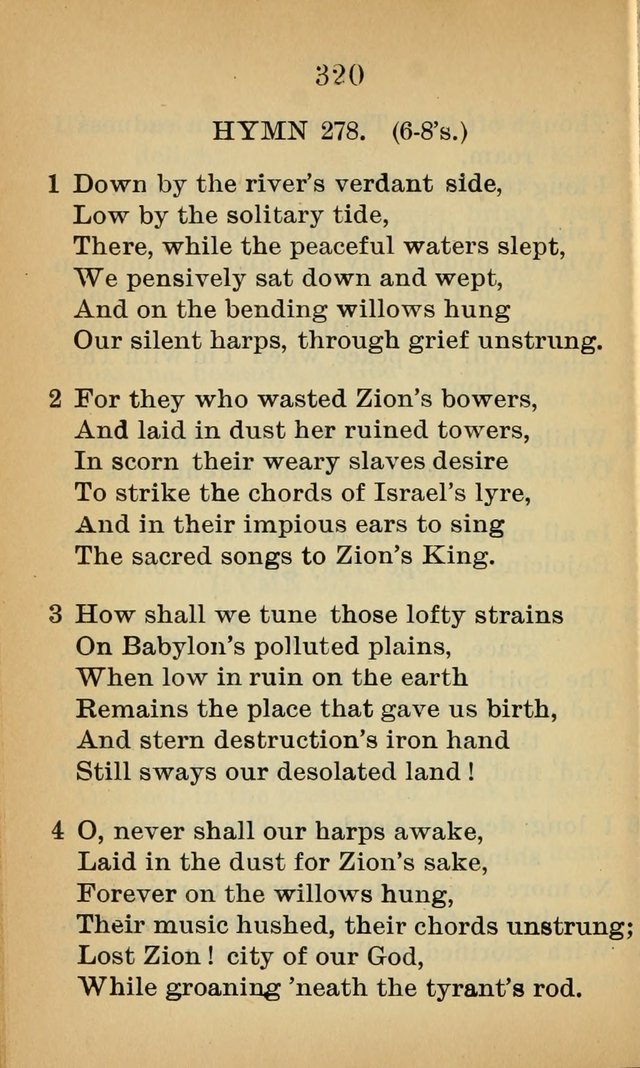 Sacred Hymns and Spiritual Songs for the Church of Jesus Christ of Latter-Day Saints (20th ed.) page 320