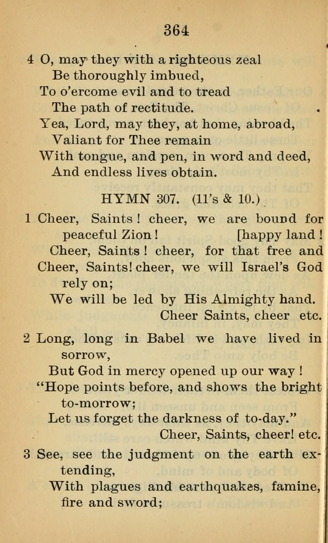 Sacred Hymns and Spiritual Songs for the Church of Jesus Christ of Latter-Day Saints (20th ed.) page 364