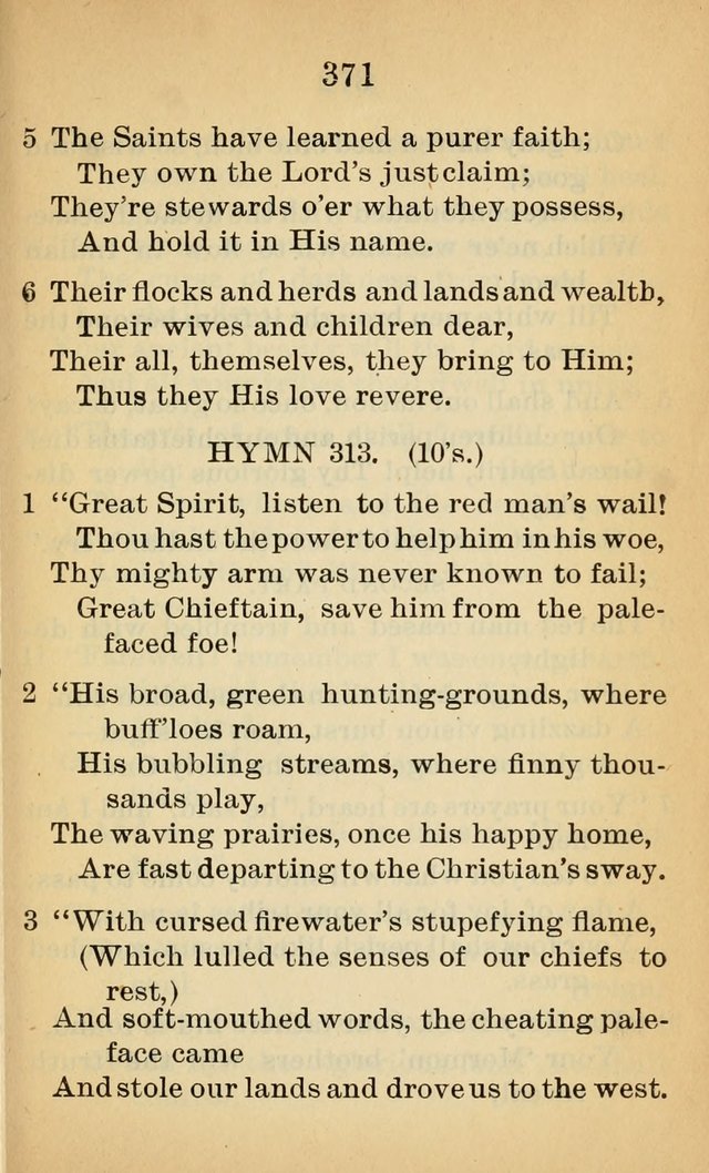 Sacred Hymns and Spiritual Songs for the Church of Jesus Christ of Latter-Day Saints (20th ed.) page 371