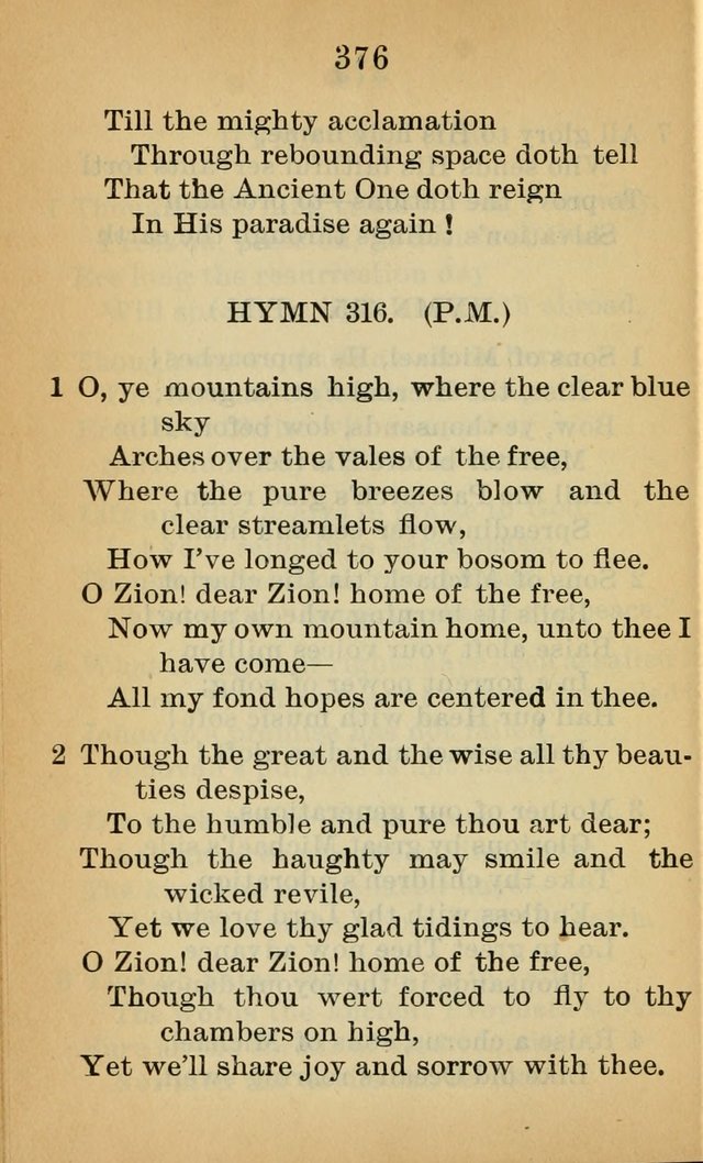 Sacred Hymns and Spiritual Songs for the Church of Jesus Christ of Latter-Day Saints (20th ed.) page 376