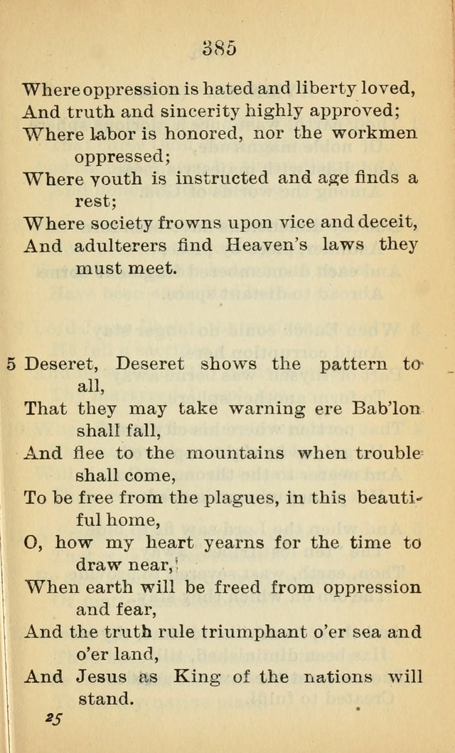 Sacred Hymns and Spiritual Songs for the Church of Jesus Christ of Latter-Day Saints (20th ed.) page 385