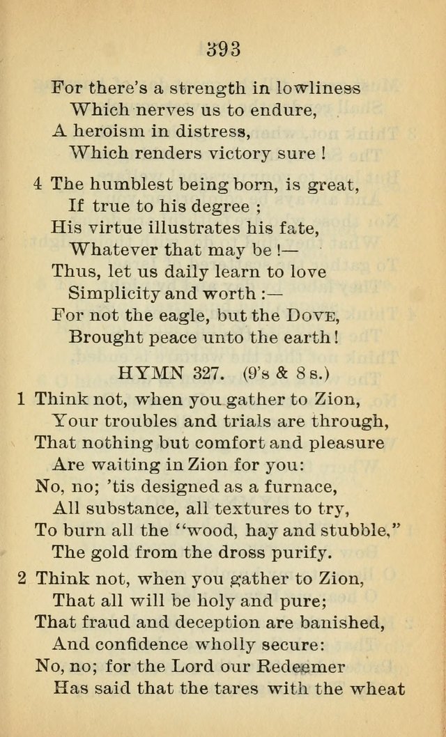 Sacred Hymns and Spiritual Songs for the Church of Jesus Christ of Latter-Day Saints (20th ed.) page 393