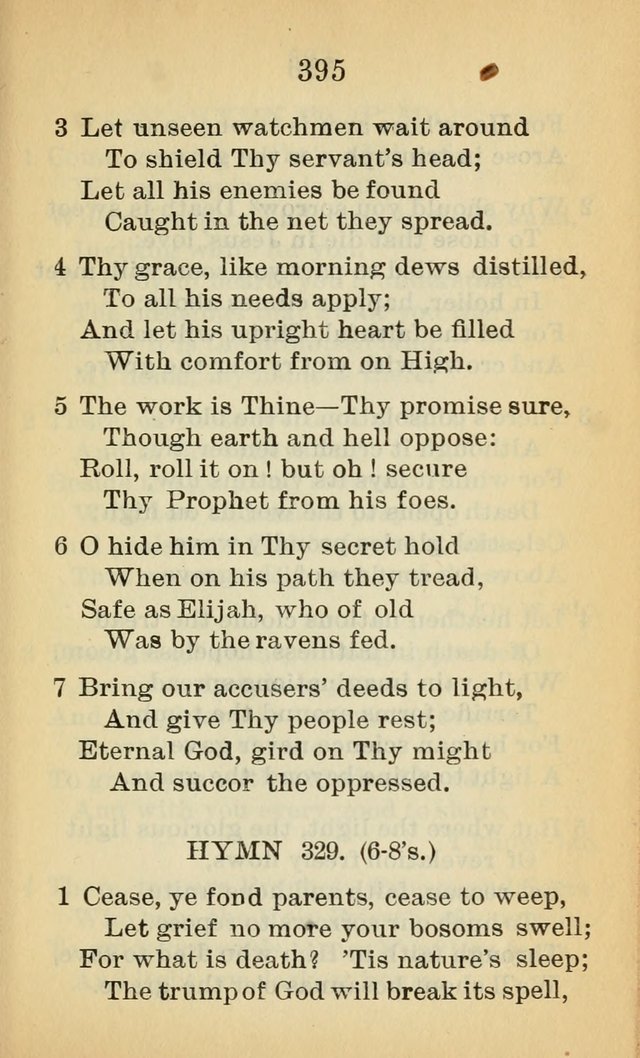 Sacred Hymns and Spiritual Songs for the Church of Jesus Christ of Latter-Day Saints (20th ed.) page 395