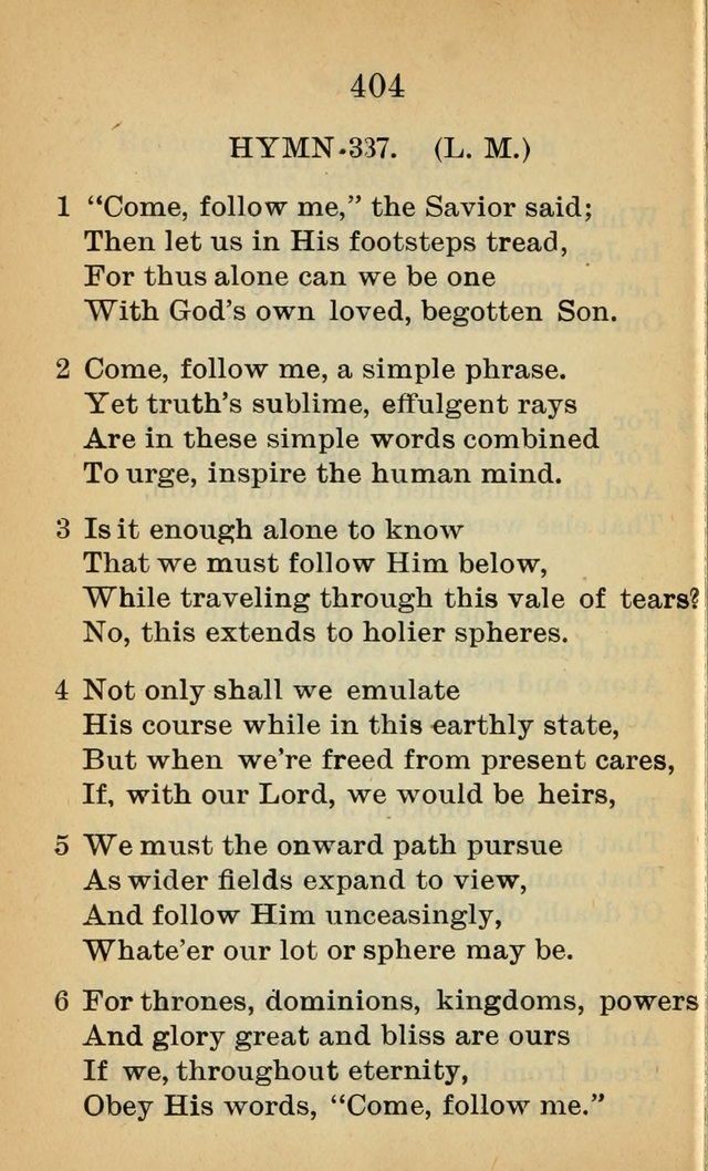 Sacred Hymns and Spiritual Songs for the Church of Jesus Christ of Latter-Day Saints (20th ed.) page 404