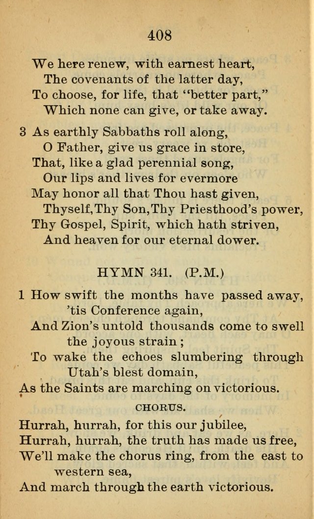 Sacred Hymns and Spiritual Songs for the Church of Jesus Christ of Latter-Day Saints (20th ed.) page 408