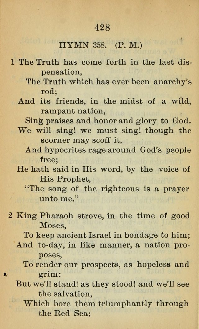 Sacred Hymns and Spiritual Songs for the Church of Jesus Christ of Latter-Day Saints (20th ed.) page 428