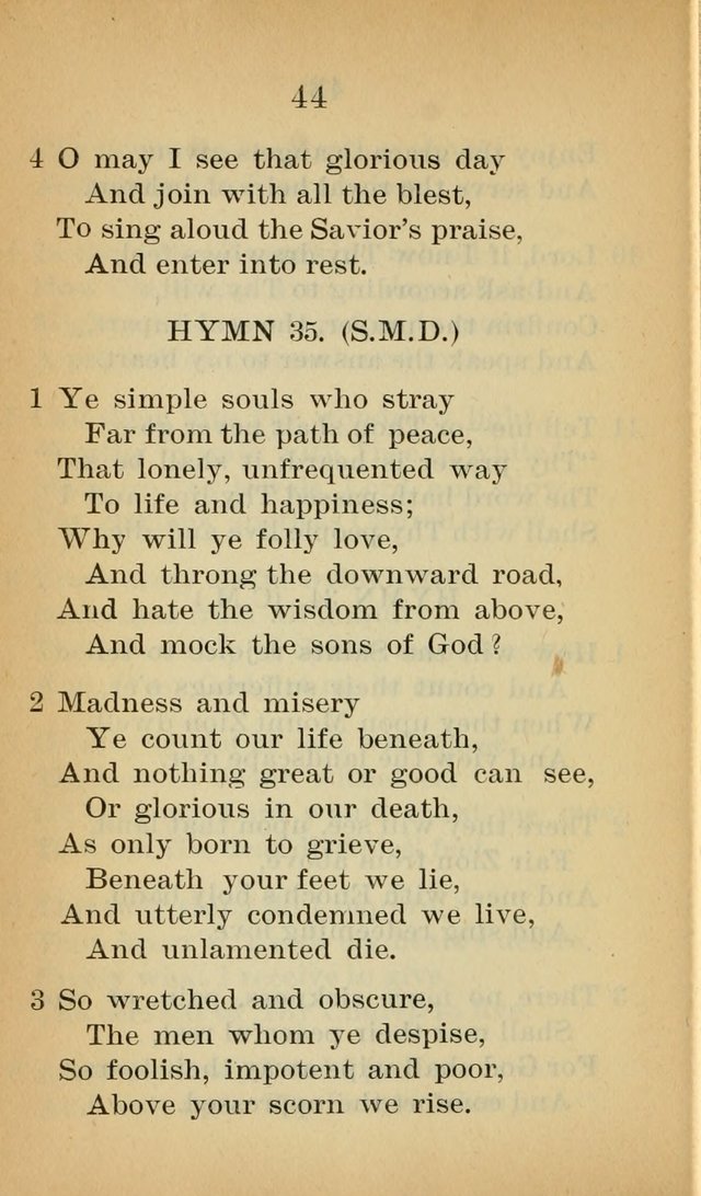 Sacred Hymns and Spiritual Songs for the Church of Jesus Christ of Latter-Day Saints (20th ed.) page 44