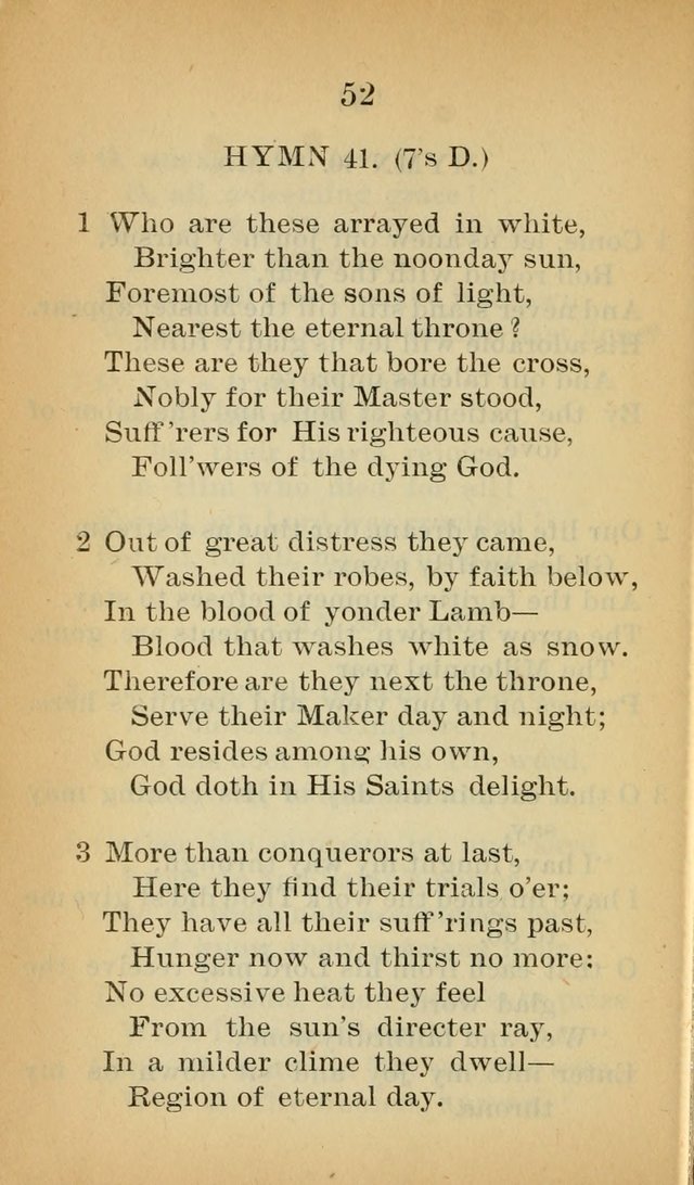 Sacred Hymns and Spiritual Songs for the Church of Jesus Christ of Latter-Day Saints (20th ed.) page 52