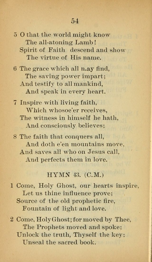 Sacred Hymns and Spiritual Songs for the Church of Jesus Christ of Latter-Day Saints (20th ed.) page 54