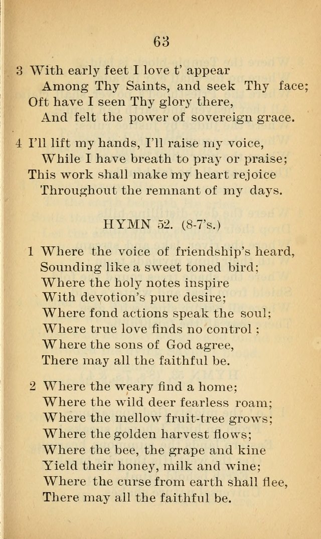 Sacred Hymns and Spiritual Songs for the Church of Jesus Christ of Latter-Day Saints (20th ed.) page 63