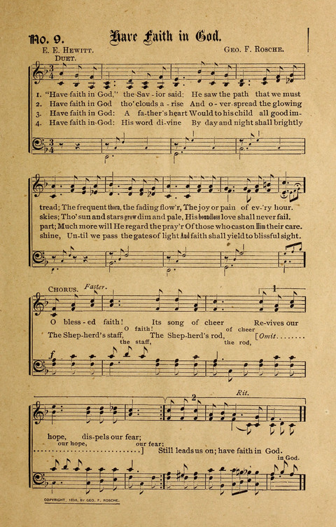 Sabbath Hymns: for the Sabbath School and young peoples socities (second ed.) page 9