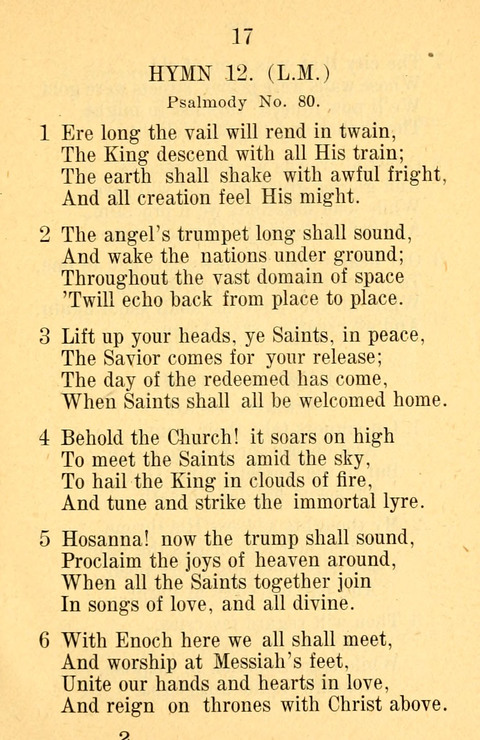 Sacred Hymns and Spiritual Songs: for the Church of Jesus Christ of Latter-Day Saints. 24th ed. page 13