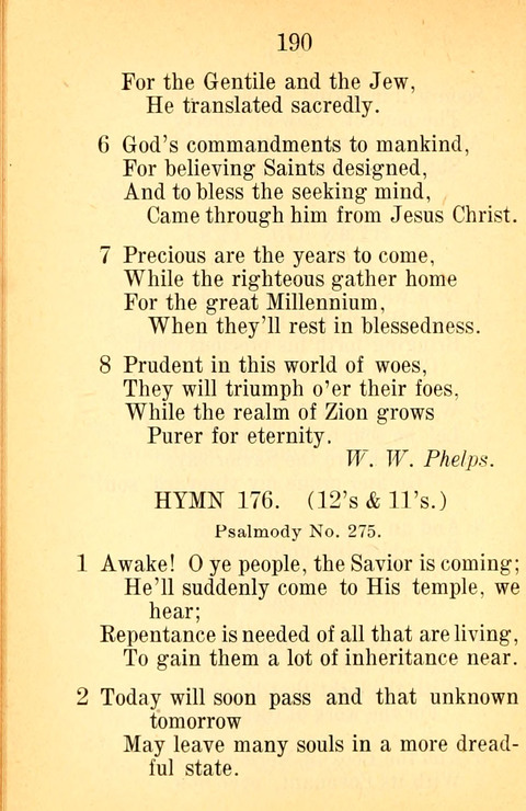 Sacred Hymns and Spiritual Songs: for the Church of Jesus Christ of Latter-Day Saints. 24th ed. page 184